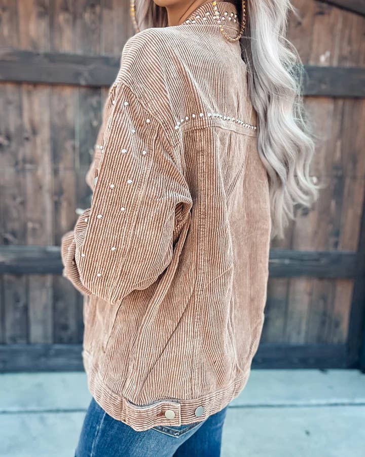 Rivet Corduroy Jacket - SO CUTE