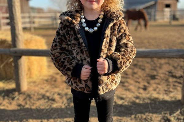 SOFT Leopard Girls Coat