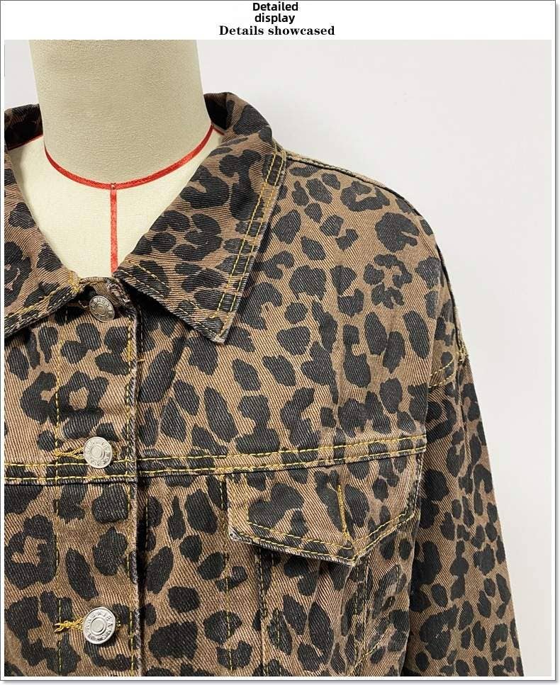 Leopard Denim Jacket