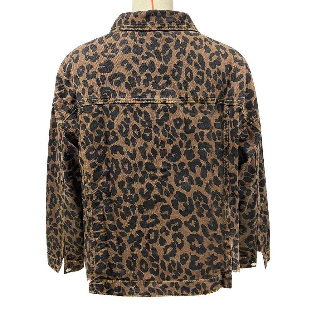 Leopard Denim Jacket