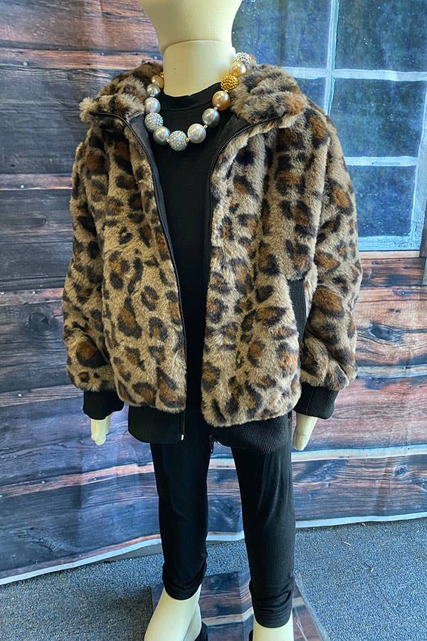 SOFT Leopard Girls Coat