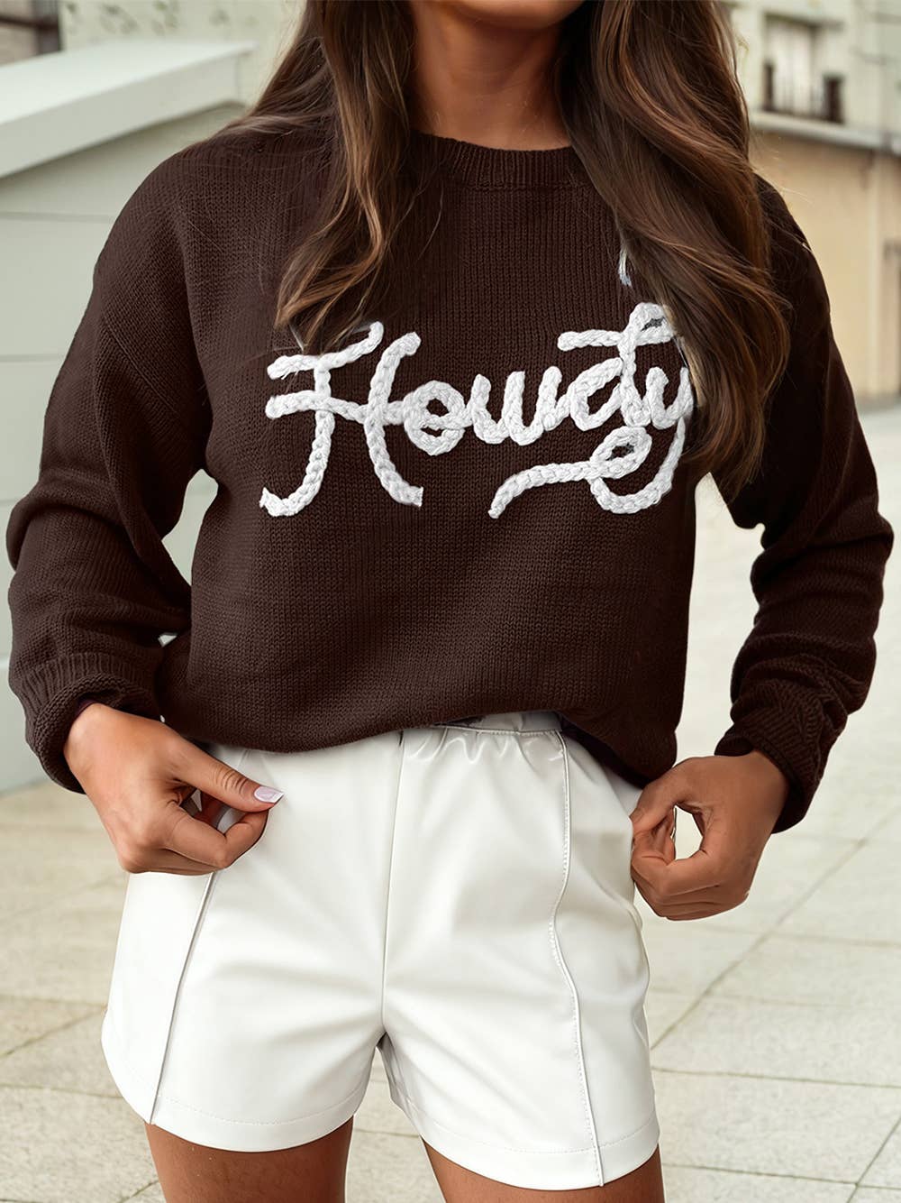 Howdy Embroidered Western Sweater