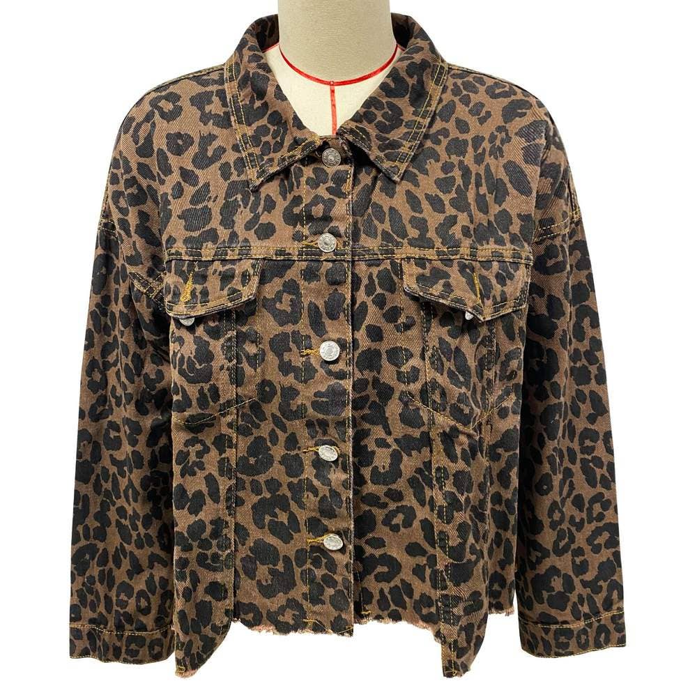 Leopard Denim Jacket