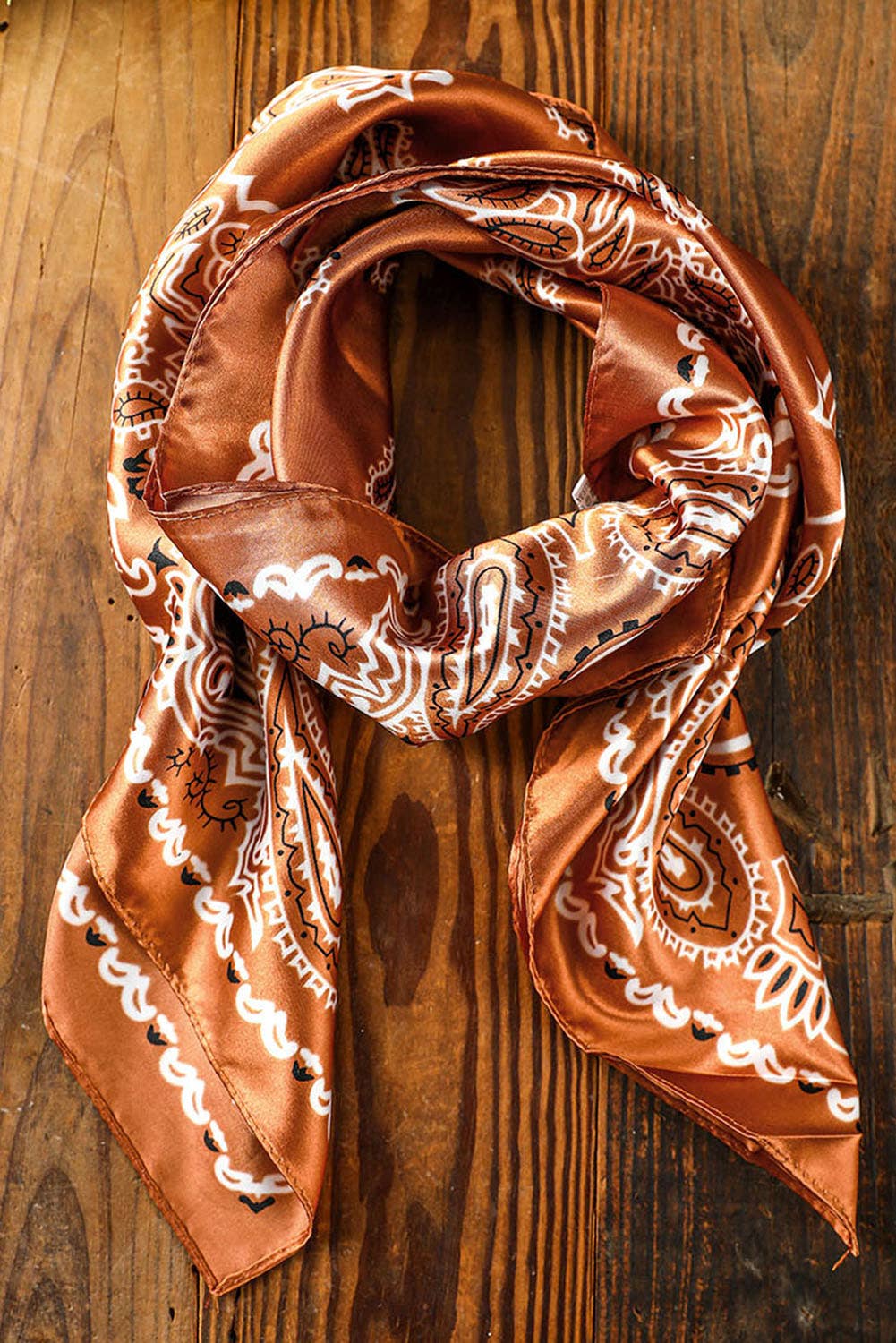Satin Paisley Wild Rag
