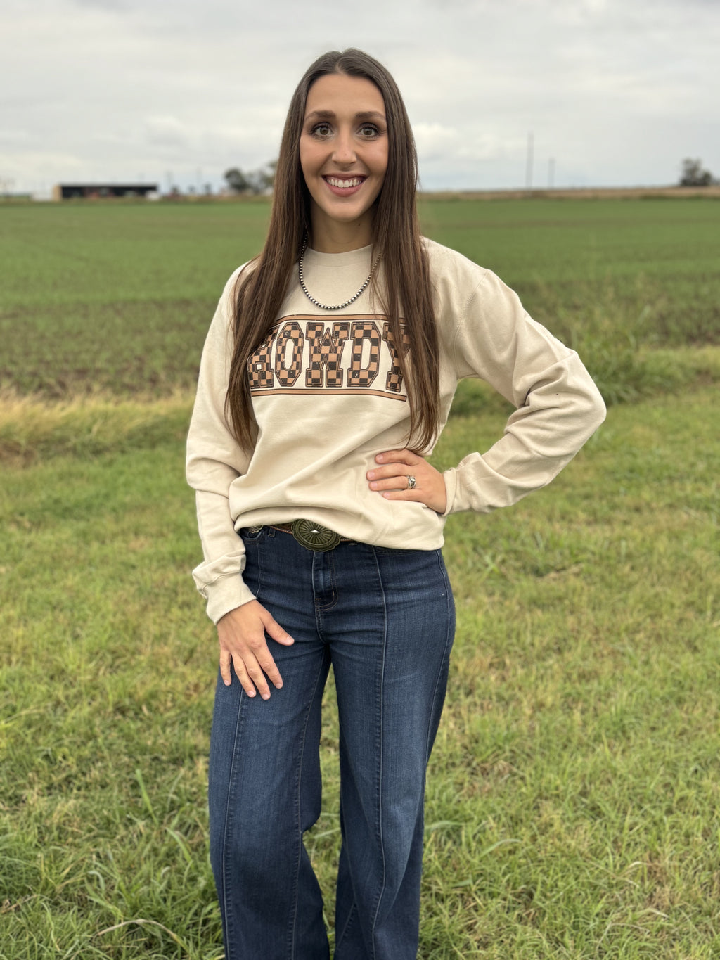 LV Checkered "HOWDY" Sweatshirt