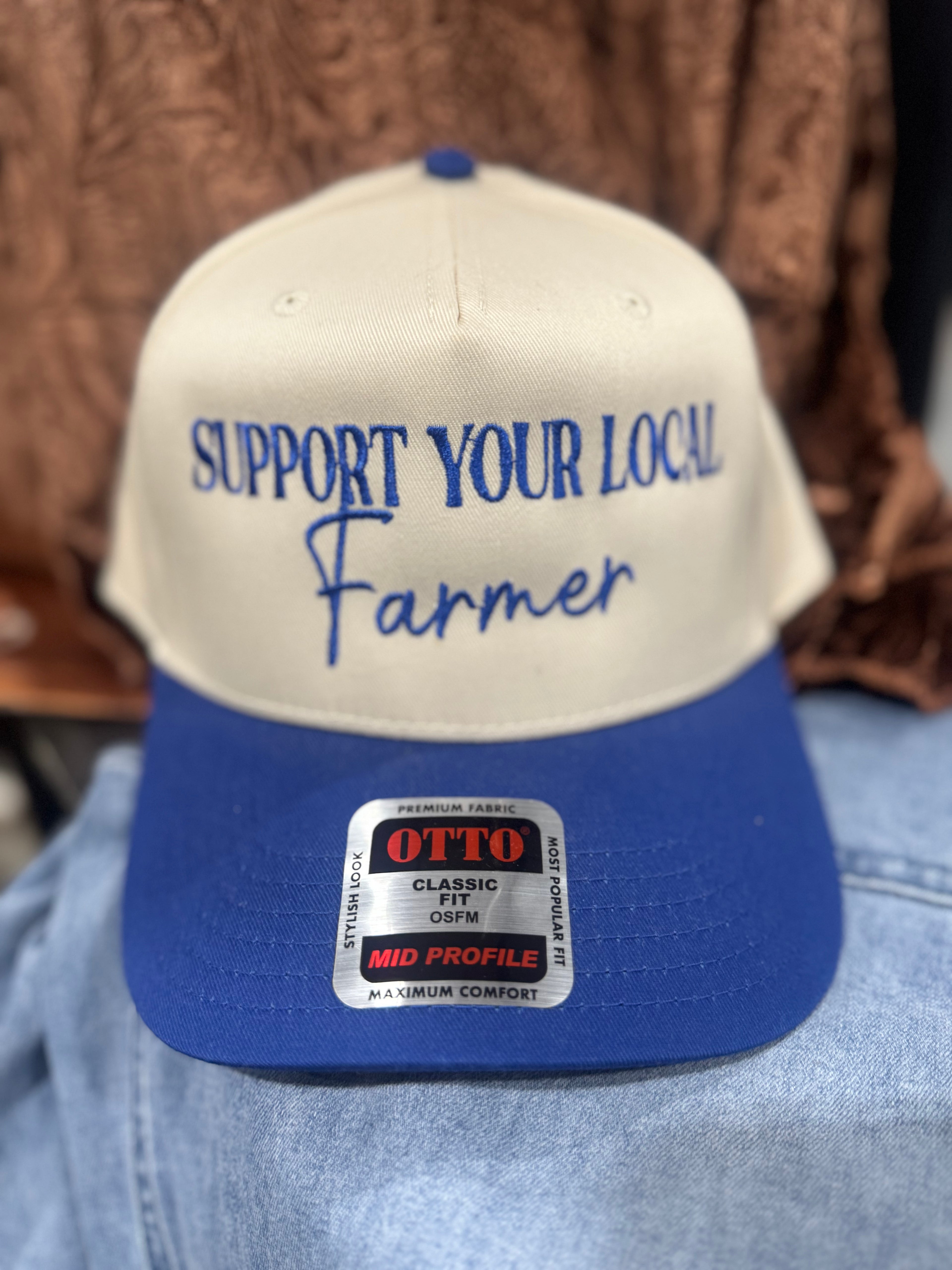 Support Your Local Farmer Embroidered Hat