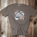 Brown Checkered Spade Tee