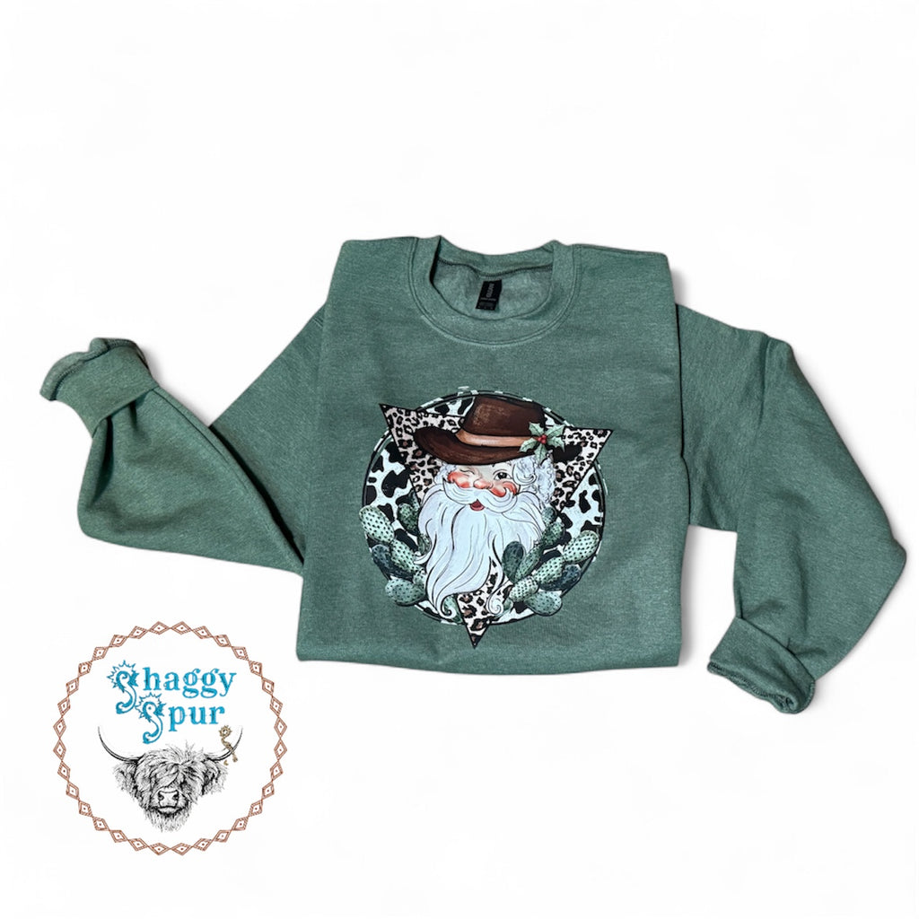 Western Santa Sweatshirt or Tee