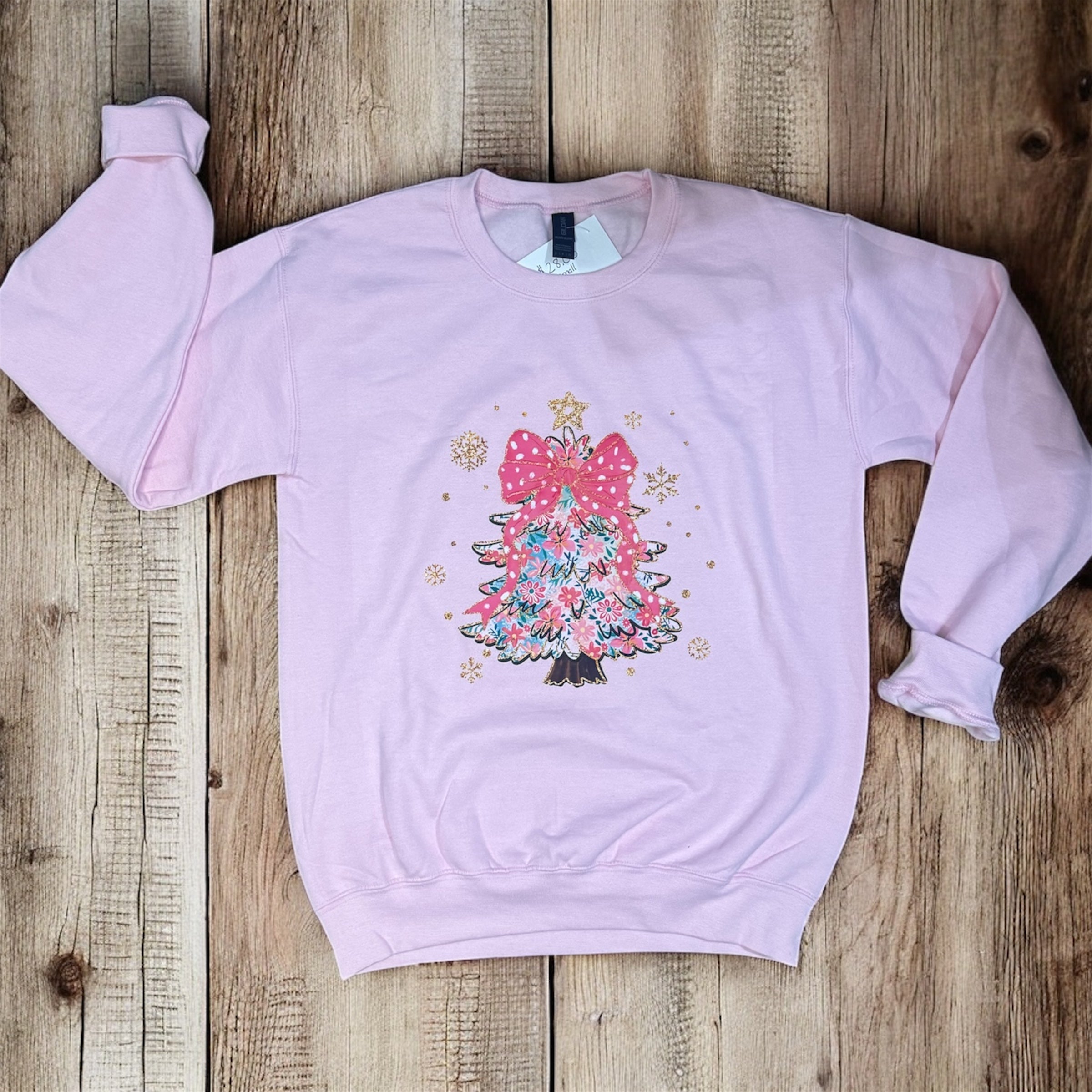 Pink Glitter Christmas Tree Mama & Mini Tee or Sweatshirt