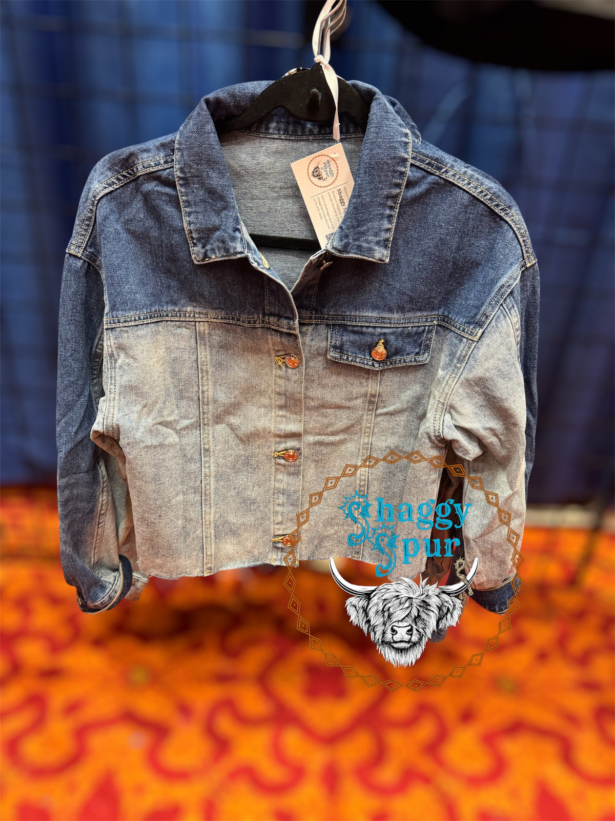 Faded Distressed Denim Jacket
