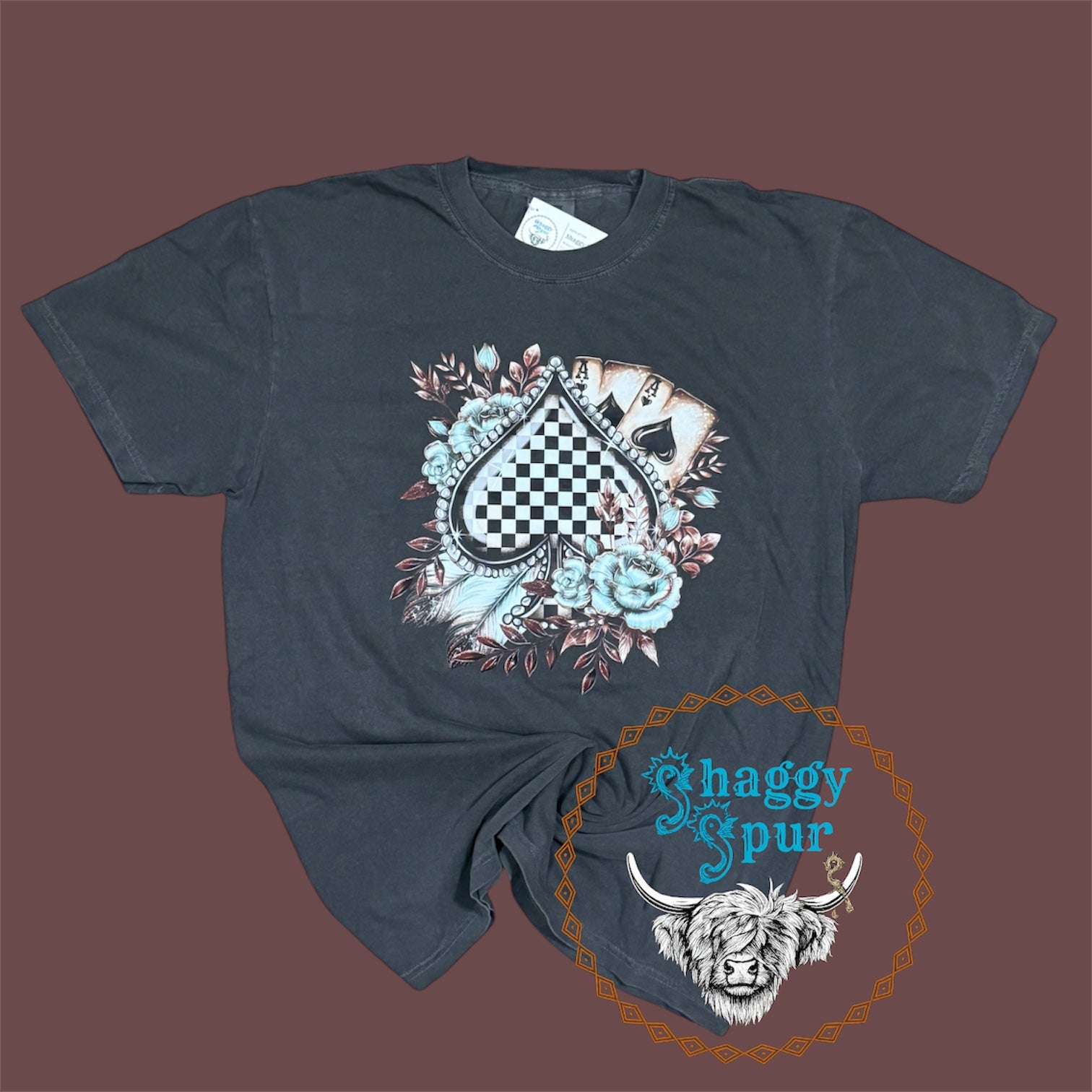 Gray Spaded Checkered Muscle Tank or Tee