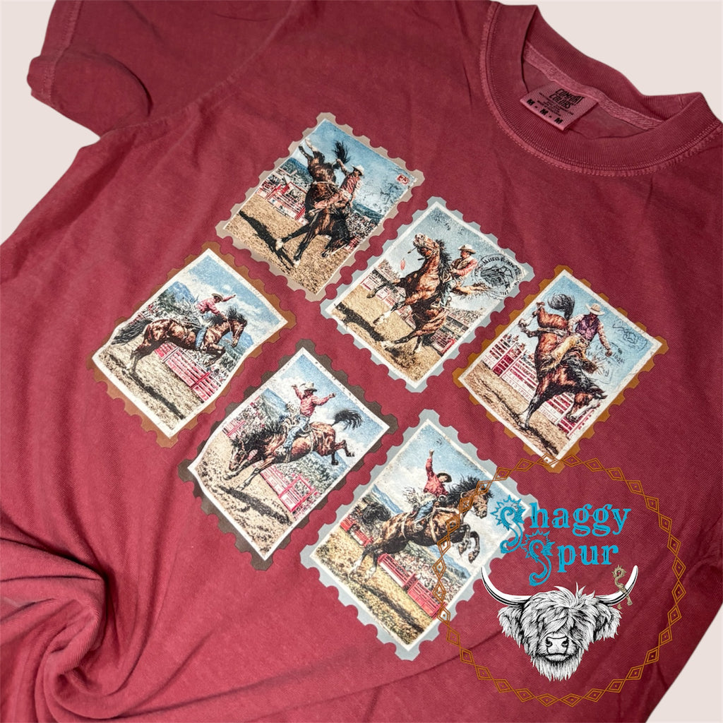 Vintage Stamps Bronc Riding Tee