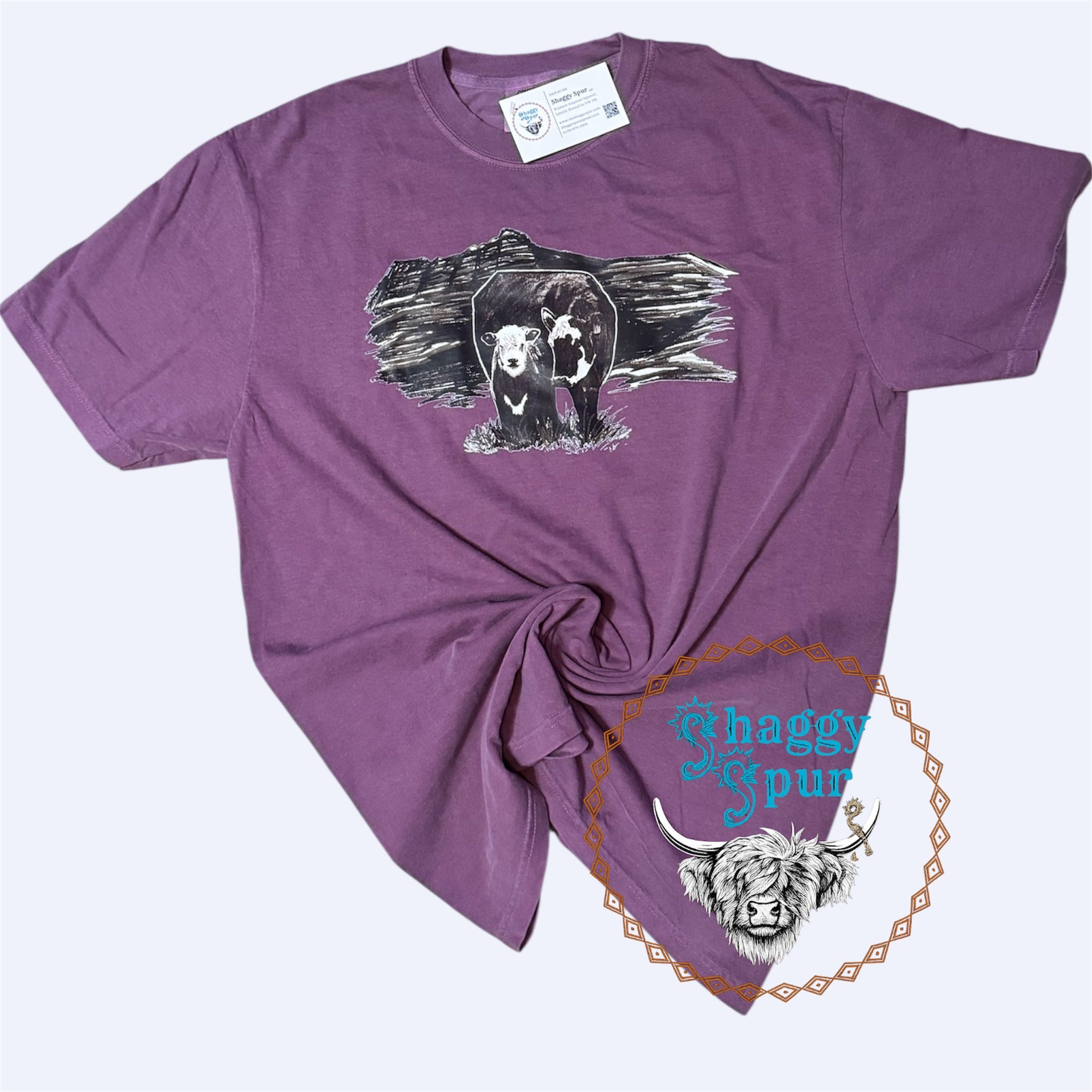 Baldy Cow & Calf - Shaggy Spur Exclusive
