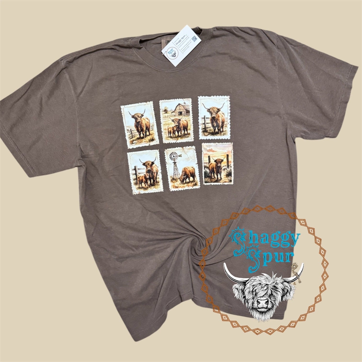 Highland Vintage Stamps Tee
