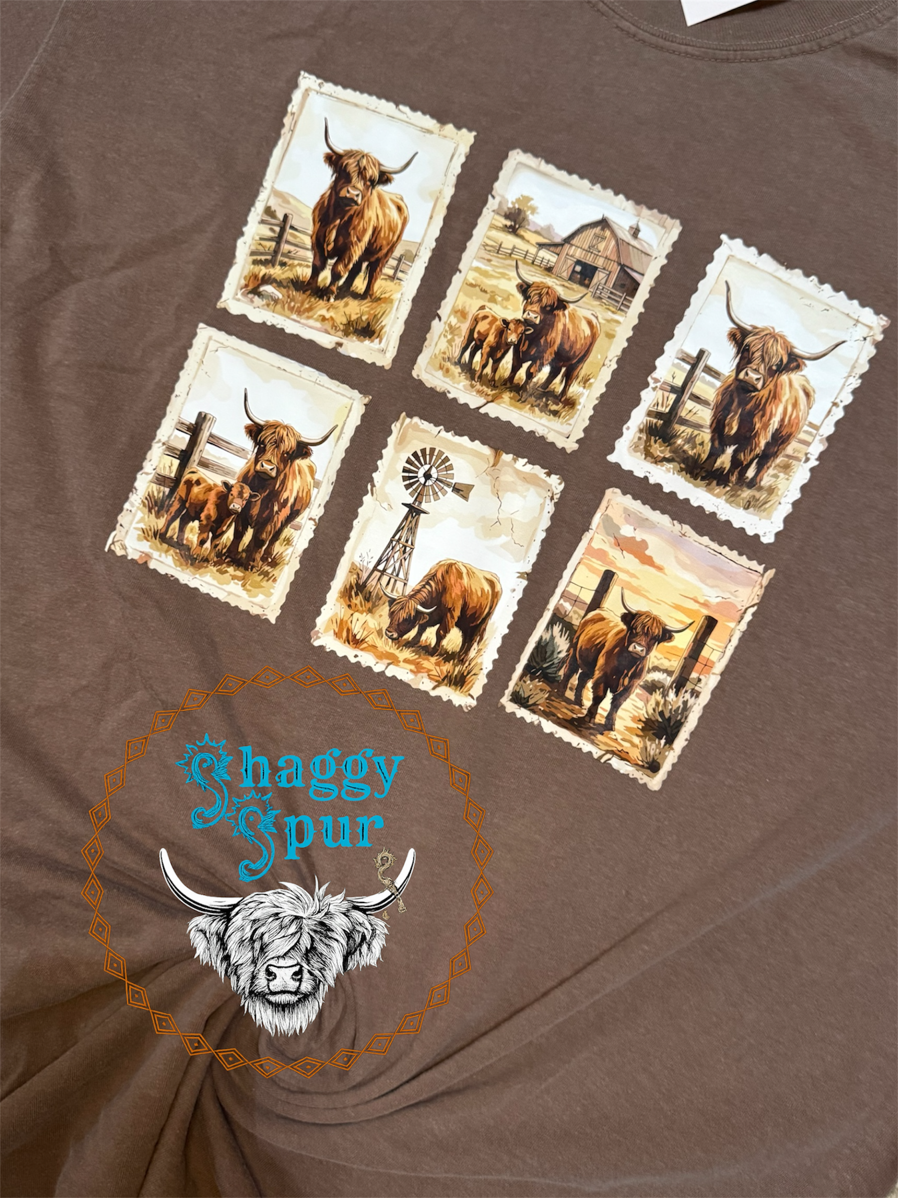 Highland Vintage Stamps Tee